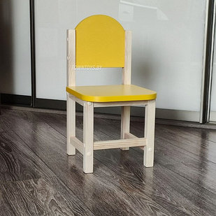 Детский стульчик для игр и занятий «Солнышко» арт. SDLSN-27. Высота до сиденья 27 см. Цвет жёлтый с