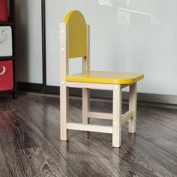 Детский стульчик для игр и занятий «Солнышко» арт. SDLSN-27. Высота до сиденья 27 см. Цвет жёлтый с - фото 2 - id-p189016833