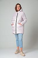 Женская осенняя розовая куртка Modema м.1036/2 кремово-розовый 44р.