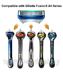 Сменные лезвия для Fusion 5 Proglide Proshield, 5-слойные Безопасные лезвия для ручного бритья для мужчин.
