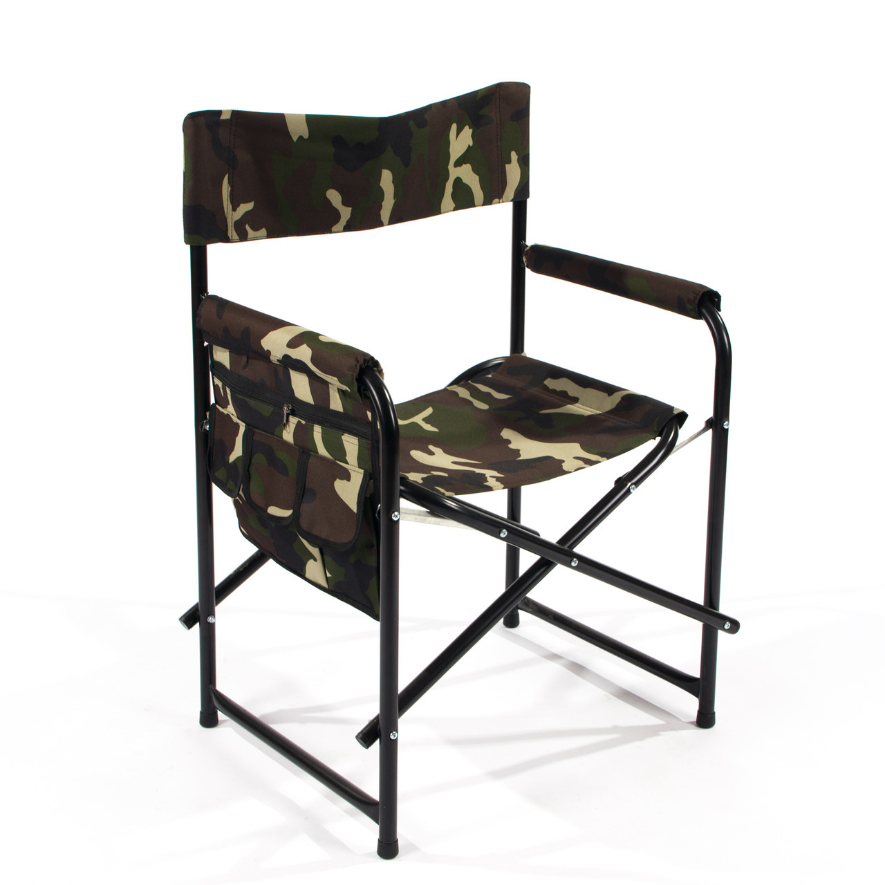 Кресло складное "СЛЕДОПЫТ" с карманом на подлокотнике 585х450х825 мм, сталь - фото 4 - id-p189024629