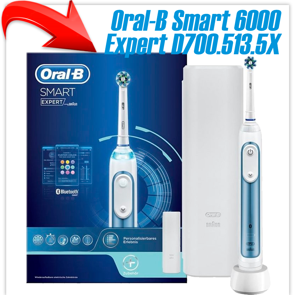 Электрическая зубная щетка Oral-B Smart 6000 Expert D700.513.5X
