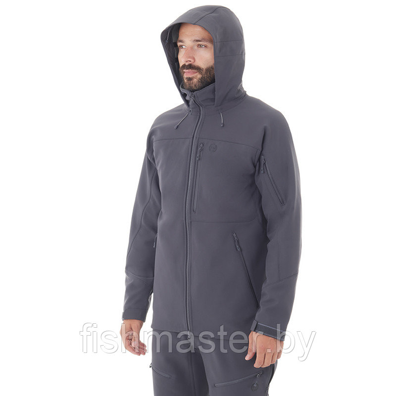 Куртка демисезонная FHM "Stream" ткань Softshell покрытие DWR Серый, 3XL - фото 3 - id-p189025452