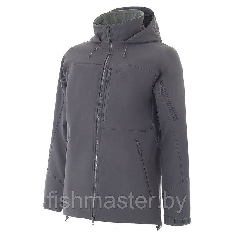 Куртка демисезонная FHM "Stream" ткань Softshell покрытие DWR Серый, 4XL - фото 1 - id-p189025453