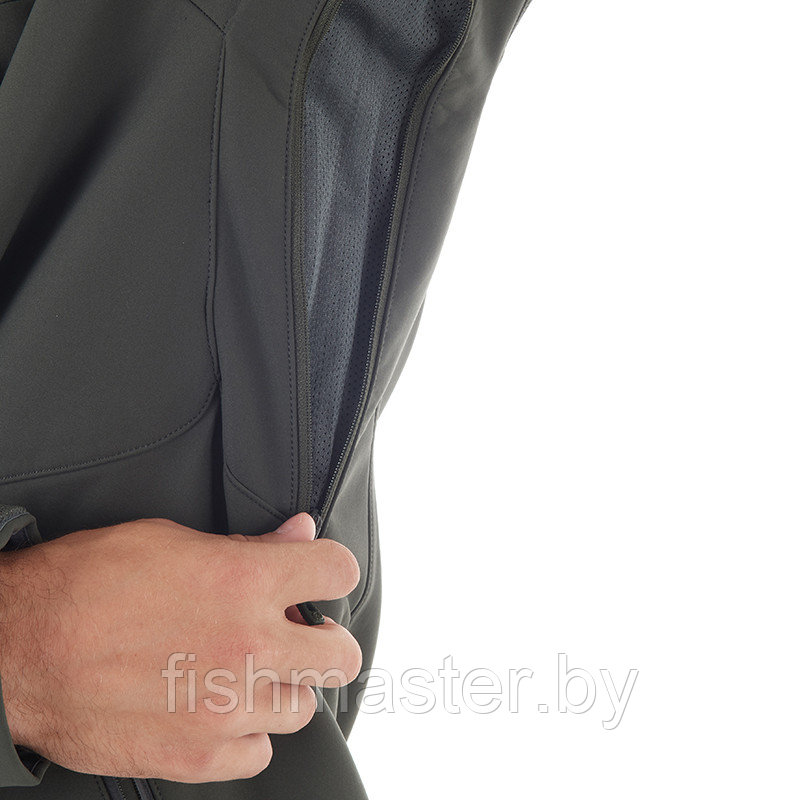 Куртка демисезонная FHM "Stream" ткань Softshell покрытие DWR Хаки, 4XL - фото 5 - id-p189025461