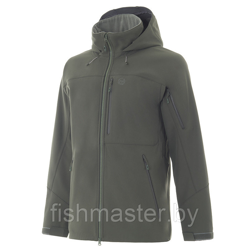 Куртка демисезонная FHM "Stream" ткань Softshell покрытие DWR Хаки, S - фото 1 - id-p189025464