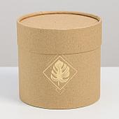 Шляпная коробка из крафта «Лист», 12*12 см