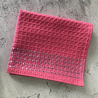Полотенце вафельное, арт. 3002, цвет - розовый, р-р 40*70 см