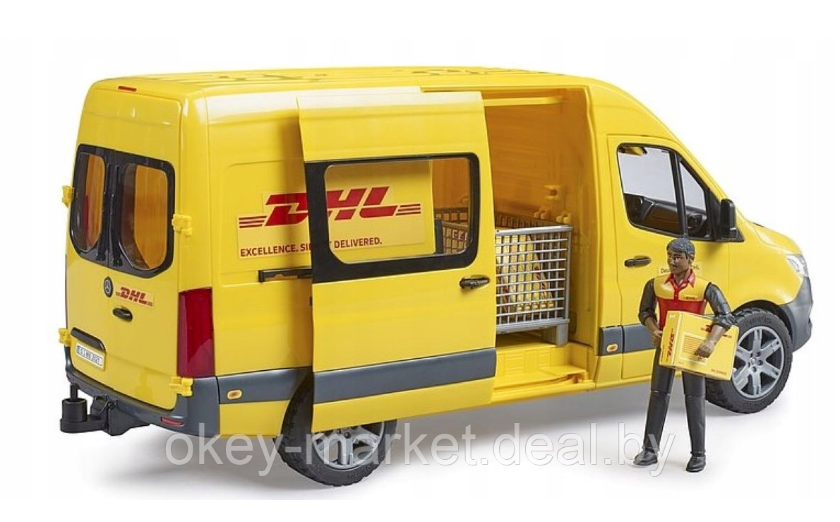 Игрушка Bruder Микроавтобус MB Sprinter DHL с фигуркой 02671 - фото 2 - id-p189031254