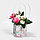 Пакет для цветов With love, 11,5*12*8 см, фото 2