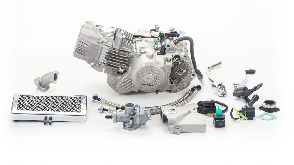 Двигатель 190см3 162FML-2 W190 (62x62)+радиатор ZONGSHEN для питбайков - фото 1 - id-p189032880