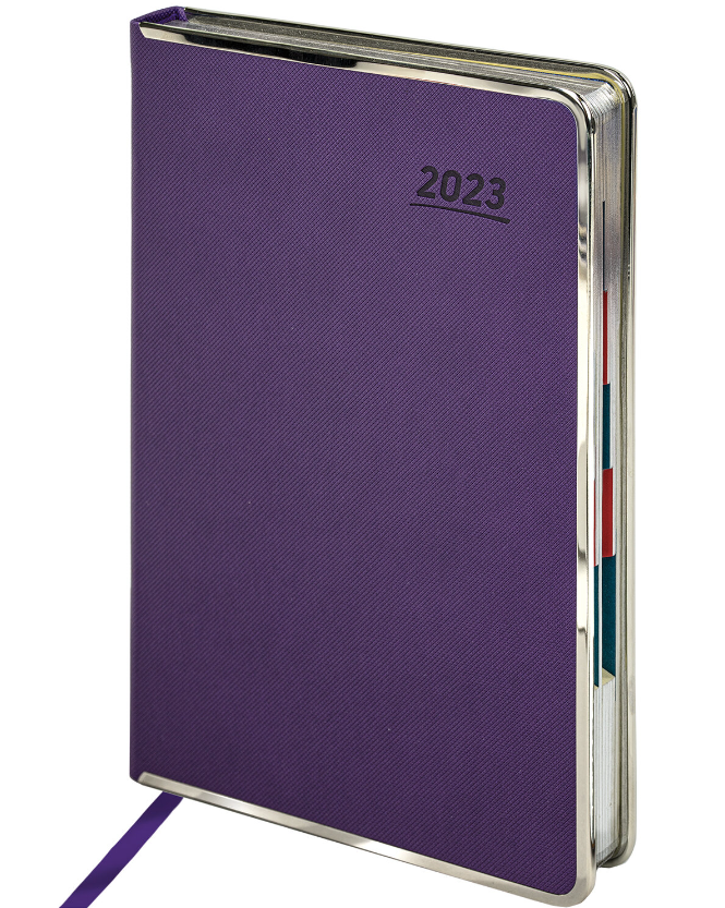 Ежедневник датированный 2023 А5 148х218 мм GALANT "Infinity", под кожу, фиолетовый