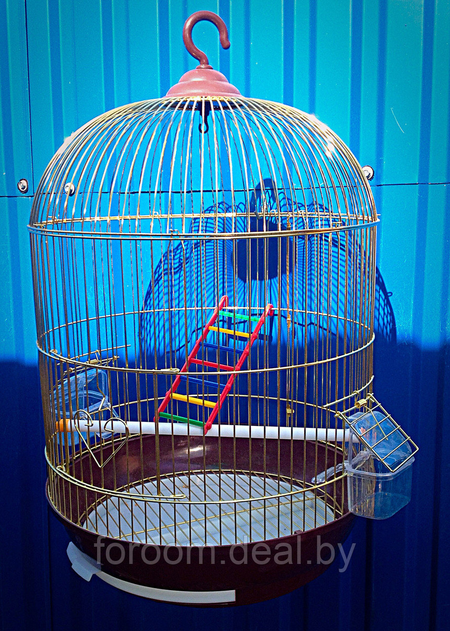 Клетка для птиц 370G золотая, 48,5*76 см. - фото 1 - id-p189039282