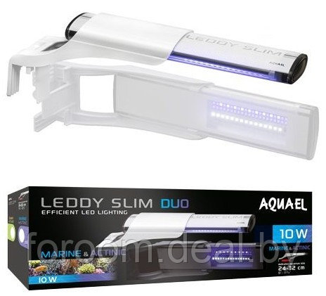 Aquael Светильник светодиодный LEDDY SLIM 10W DUO MARINE & ACTINIC - фото 1 - id-p189039496