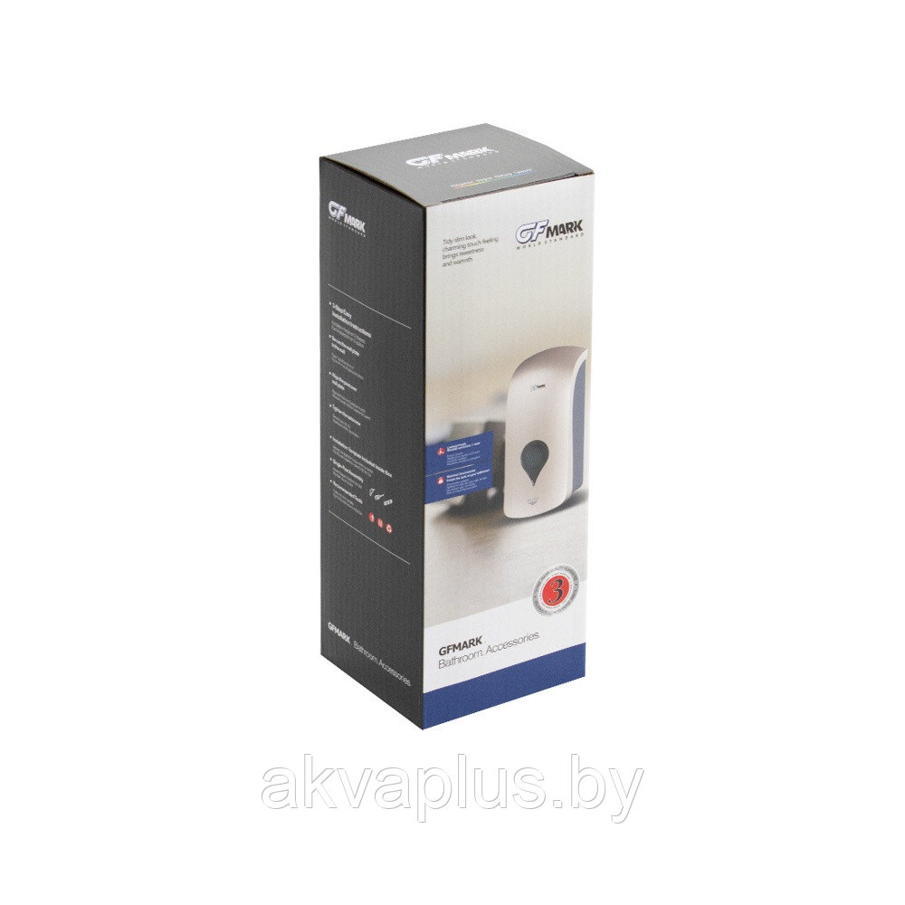Дозатор жидкого мыла с локтевым нажатием GFmark 613 белый 300 мл - фото 5 - id-p189040592