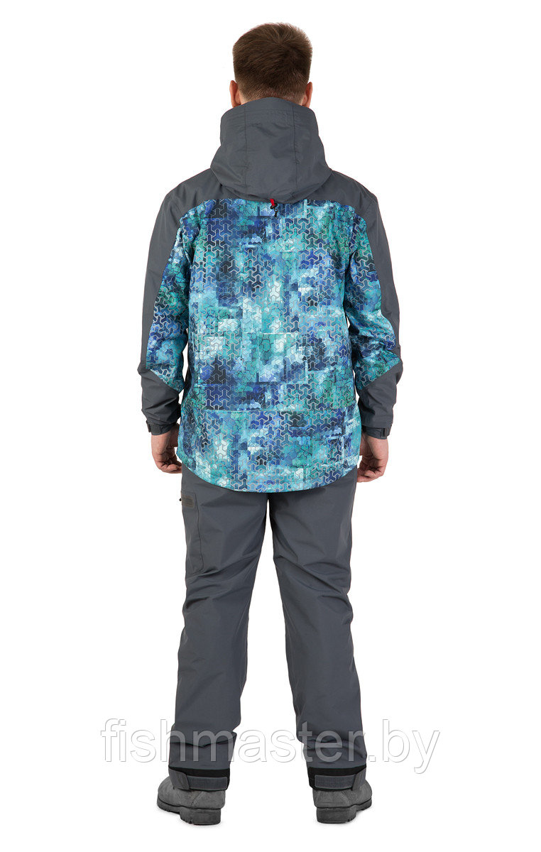 Куртка FHM "Gale" 2 слоя 20000/10000 Принт голубой/Серый 4XL - фото 4 - id-p138839812