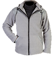 Куртка из флиса на молнии, размер XXL, цвет серый