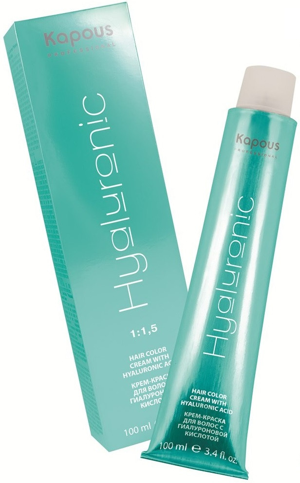 Kapous Крем-краска для волос с Гиалуроновой кислотой Hyaluronic Acid 100 мл,01 Пепельный