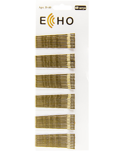 ECHO Невидимки коричневые D-40 5 см длинна на планшетке белой - фото 1 - id-p189043623