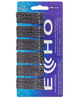 ECHO Невидимки для волос черные CH40150 50 мм (60 шт на планшетке)