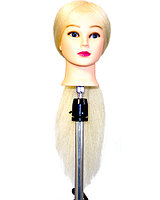 Голова учебная "блондинка", натурал.волосы 55 см R-16