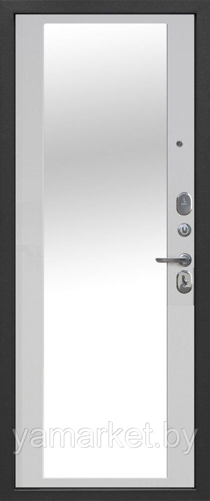 Дверь металлическая Garda Гарда серебро Зеркало - фото 3 - id-p189044567