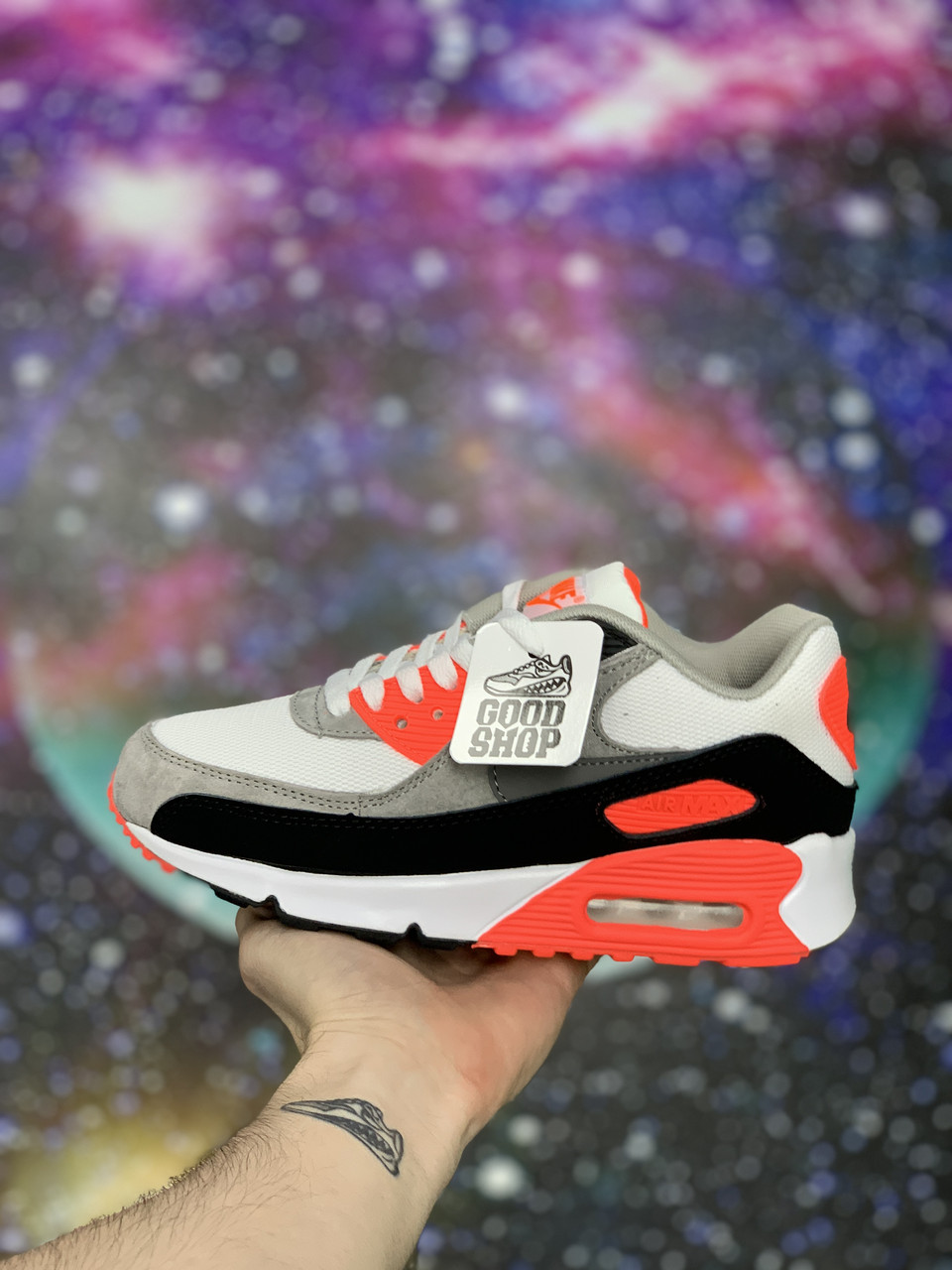 Кроссовки Nike Air Max 90 White Grey Orange