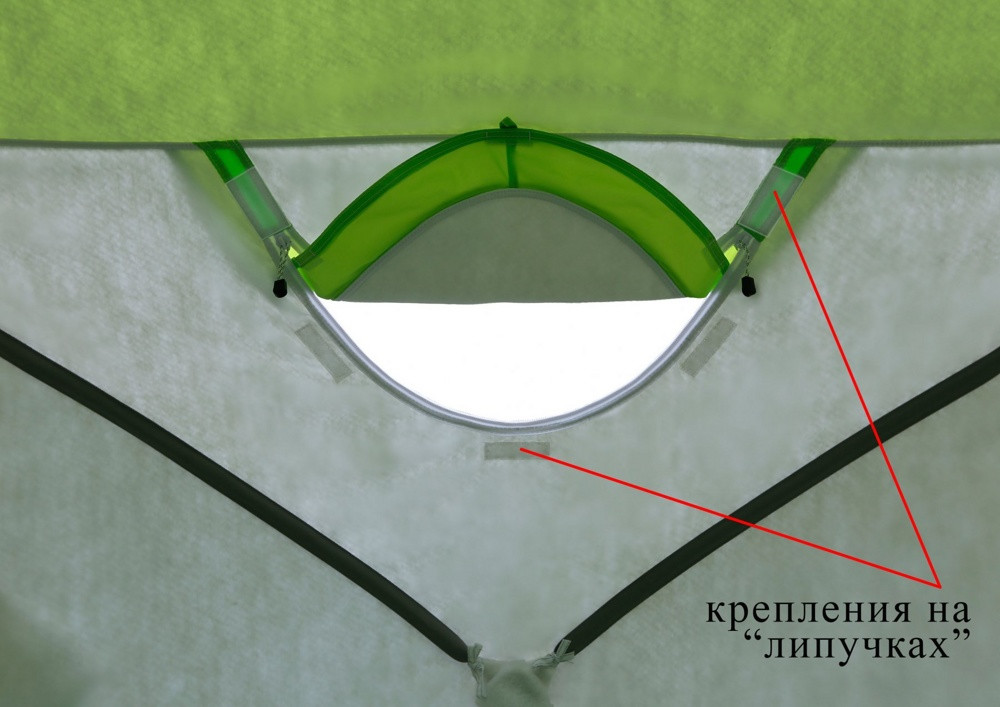 Палатка для зимней рыбалки Lotos Куб 4 Классик Термо (лонг) - фото 4 - id-p189077890