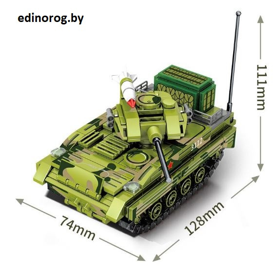 Конструктор Sembo 203112 Техника Воздушно-десантная боевая машина ZBD-03 324 дет.