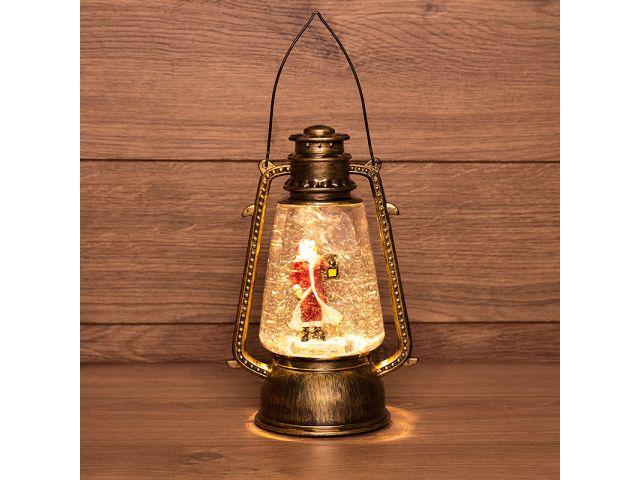 Декоративный фонарь с эффектом снегопада и подсветкой , белый (Применяется для эксплуатации в помещении. Класс - фото 1 - id-p189082569