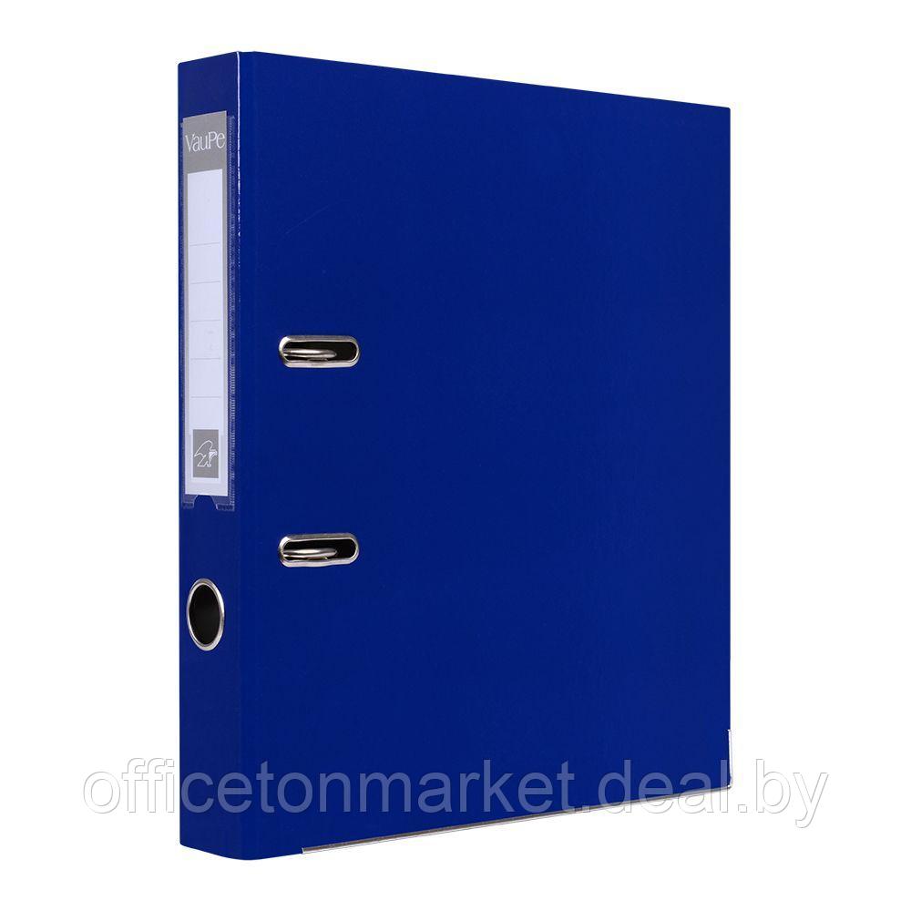 Папка-регистратор "VauPe", А4, 50 мм, ламинированный картон, синий - фото 1 - id-p188070565