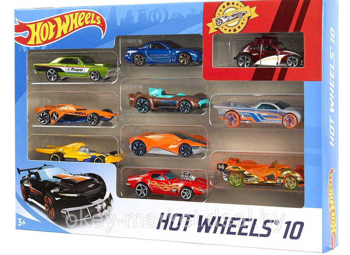 Набор машинок Mattel Hot Wheels, базовая, 10 шт - фото 4 - id-p189130956