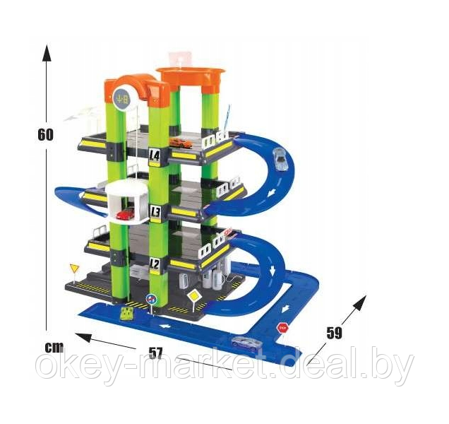 Детский игровой набор Парковка Гараж Mochtoys 11927 - фото 2 - id-p189148468