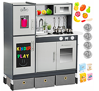Детская кухня деревянная с подсветкой Kinderplay Green GS0057-1