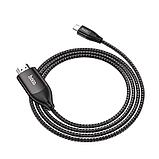 Адаптер Hoco UA16 кабель Type-C to HDMI, нейлон, HD,2 м, цвет:металлик, фото 3