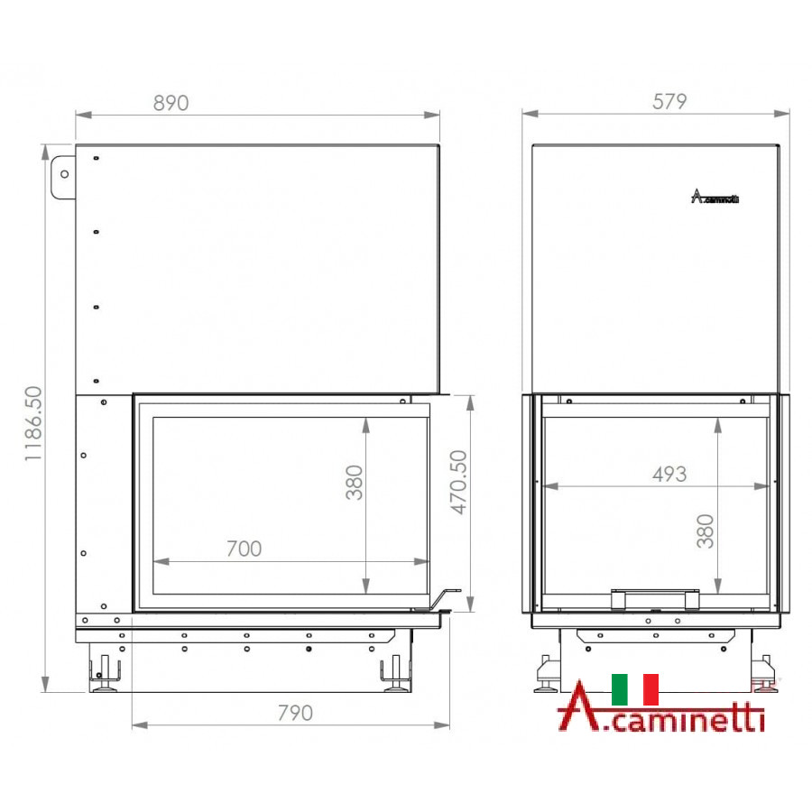 Каминная топка A.caminetti CRYSTAL 3D 50/70 ECO - фото 4 - id-p189156603