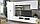 Гостиная Лия-2 со шкафом дуб сонома/фасады МДФ белый глянец, фото 2