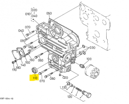 Сальник коленвала передний (0955000008) для двигателя Kubota D850 - фото 2 - id-p54014654