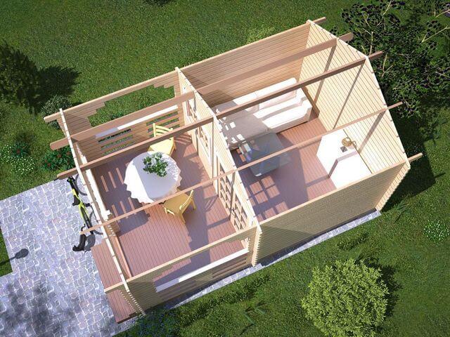 Садовый домик из бруса «Арктур» 3,8×5,6 м - фото 6 - id-p91836427