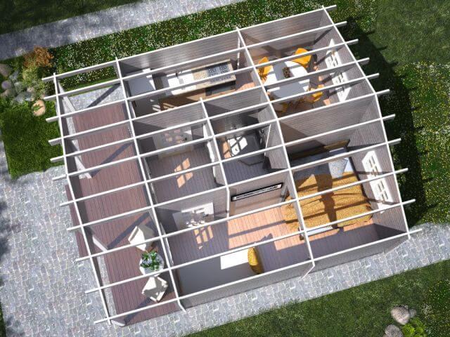 Одноэтажный дом из бруса «Атрия» 6х6,9 м - фото 5 - id-p94333965