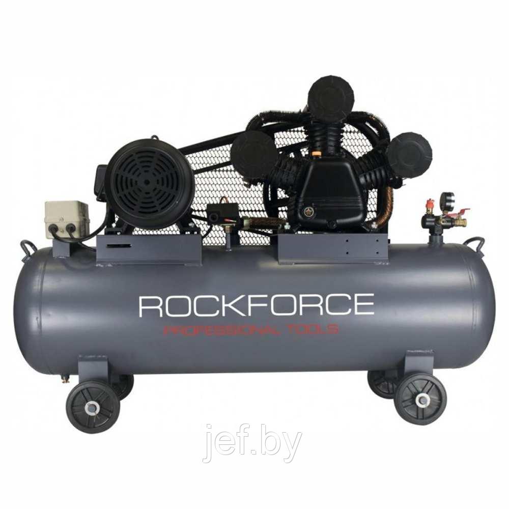 Компрессор 3-х поршневой масляный с ременным приводом ROCKFORCE RF-365-100