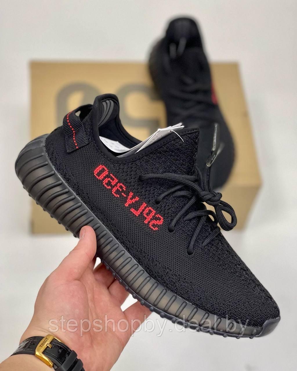 Adidas Yeezy Boost 350 V2 Core Black Red 'Bred' 47 - фото 1 - id-p189169162