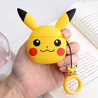 Чехол для наушников Pikachu Пикачу. Airpods 2 1 мягкий силиконовый защитный кейс чехлы. Пика Чу Pika Chu