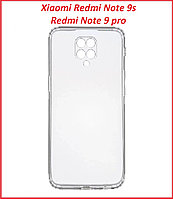 Чехол-накладка для Xiaomi Redmi Note 9 Pro / Note 9s (силикон) прозрачный с защитой камеры, фото 1