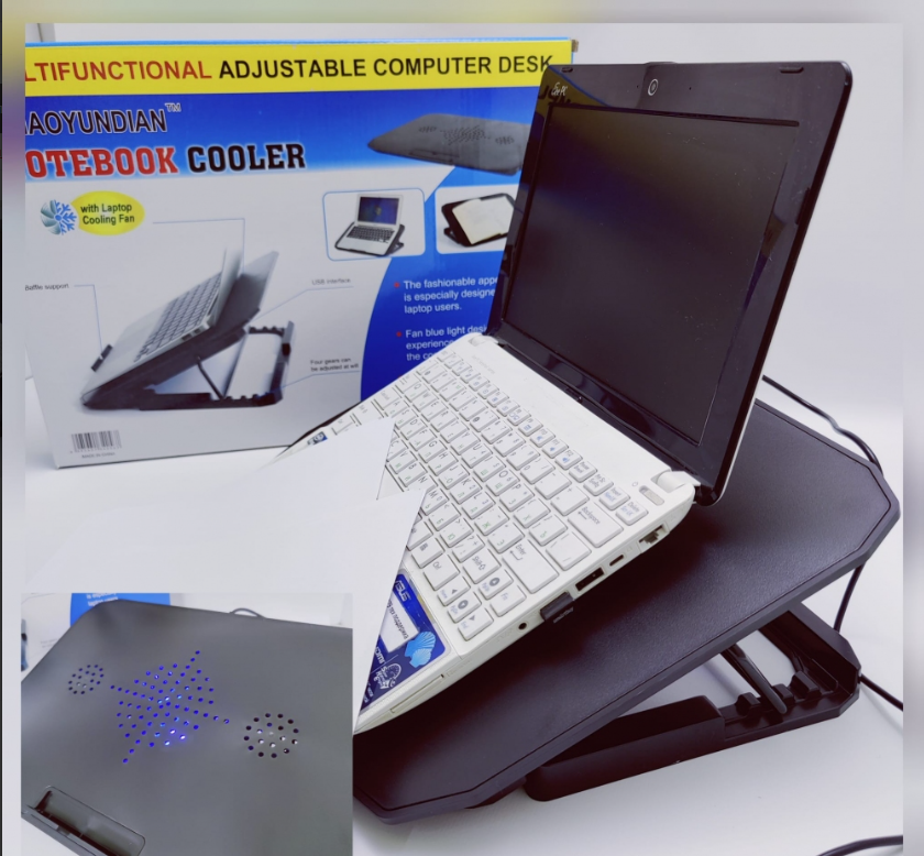 Подставка - столик для ноутбука / планшета с охлаждением (1 вентилятор) Shaoyundian Notebook Cooler, 36 х 26 с - фото 1 - id-p189203214