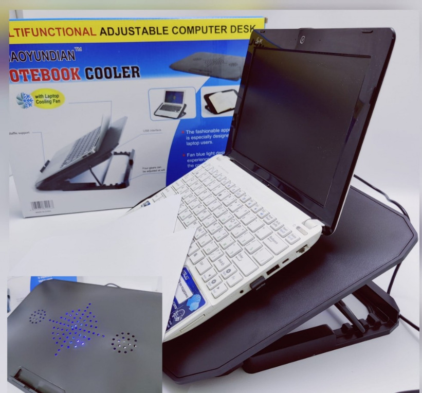 Подставка - столик для ноутбука / планшета с охлаждением (1 вентилятор) Shaoyundian Notebook Cooler, 36 х 26 с - фото 2 - id-p189203214