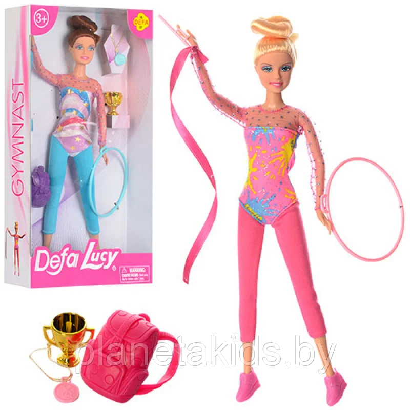 Кукла типа барби DEFA Lucy гимнастка, аксессуары, 8352 - фото 2 - id-p111006136