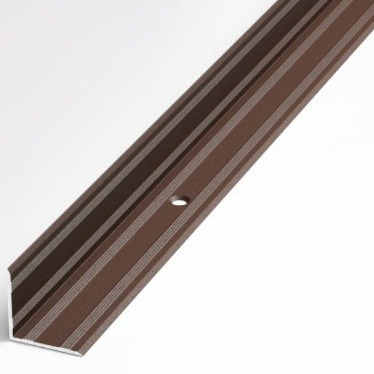 Профиль угловой внутренний ПУ 05-1 шоколад 20х20мм длина 2700мм