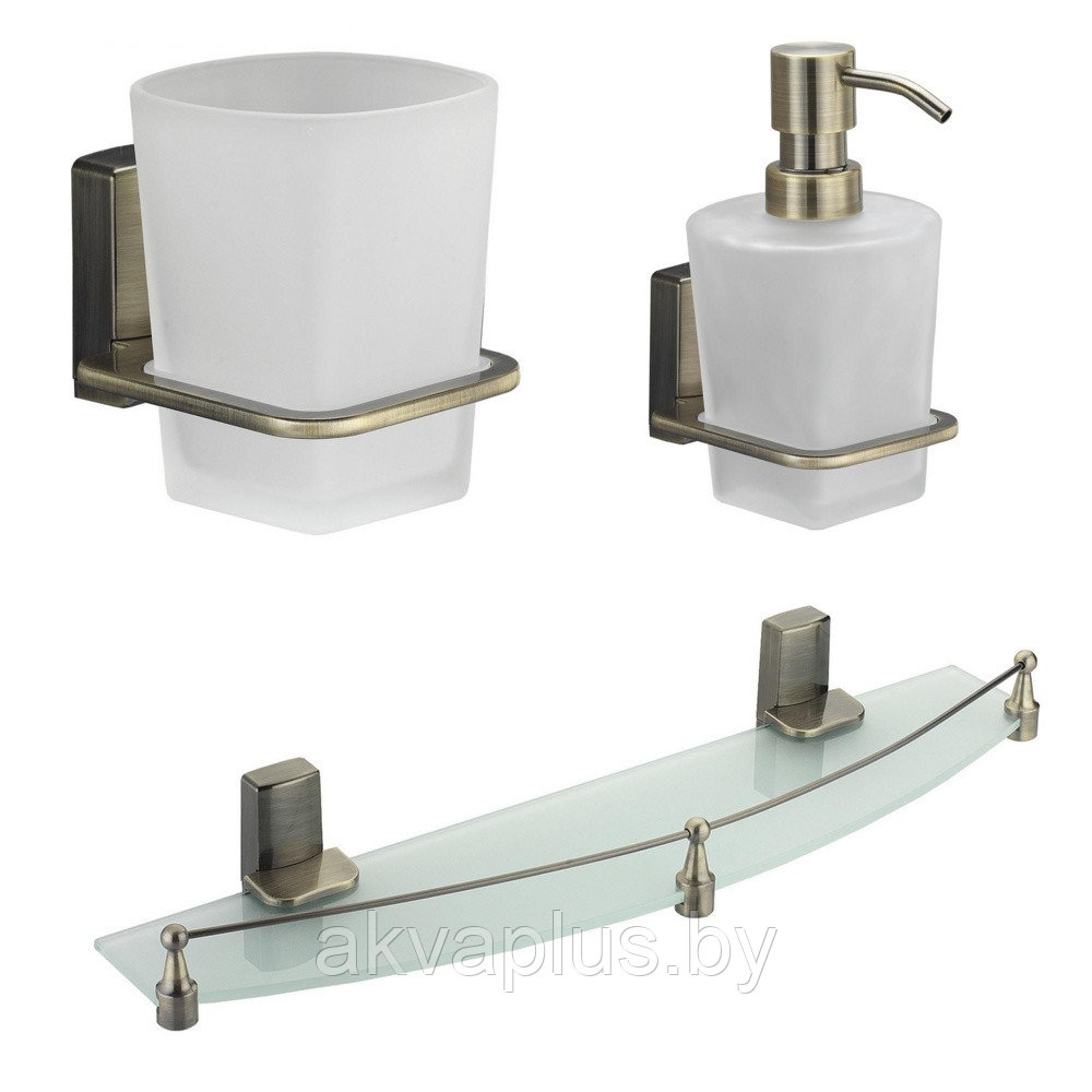 Комплект аксессуаров для ванной WasserKraft EXTER бронза - фото 1 - id-p189209577