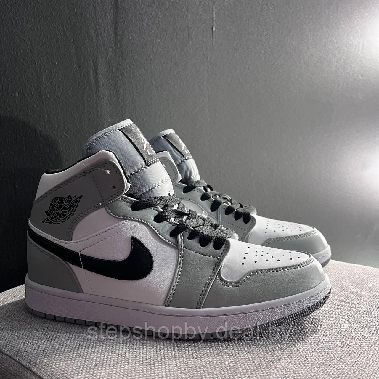 КРОССОВКИ Jordan 1 Mid Light Smoke Grey - фото 2 - id-p189245086